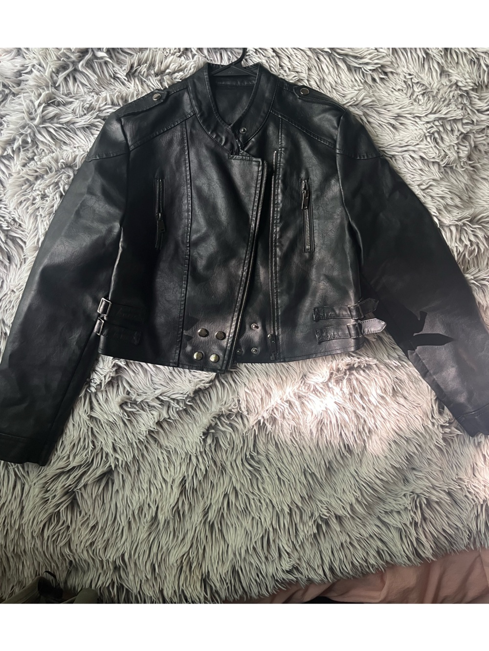 NWOT Vegan Leather Biker Jacket